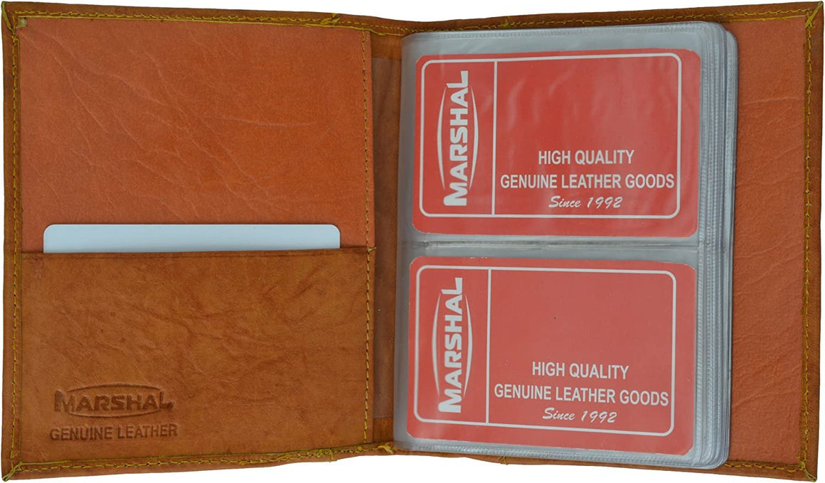 Marshal Leather 48 Count Bifold Credit Card Business Card Holder