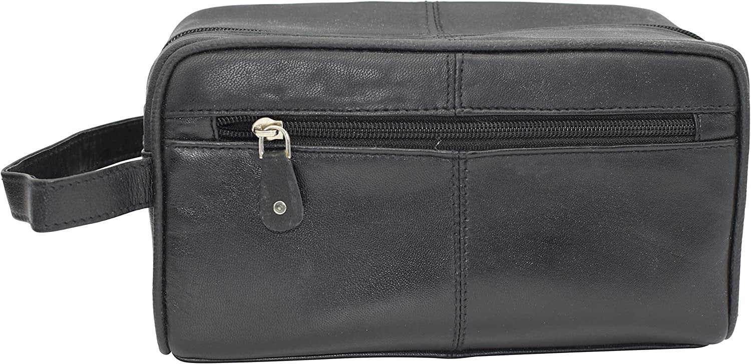 buy mens travel toiletrie bag Travel Toiletry Bag Genuine Leather Dopp Kit Travel Organizer For Men Women Large