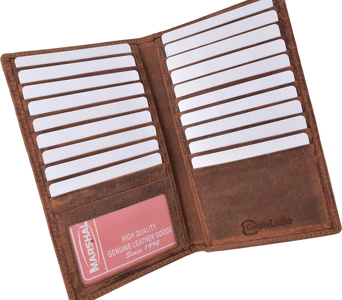 New RFID Blocking Vintage Genuine Leather Bifold Credit Card ID Holder Wallet