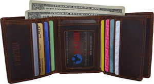Personalized Name Initials Wallets RFID Blocking Mens Classic Trifold Vintage Leather Credit Card ID Wallet-menswallet
