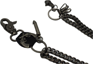 Wallet Chain Biker Hip Hop Punk Bullet Skull Pant Chain, Heavy Waist Chain Suitable for Belt Loop, Purse and Wallet-menswallet