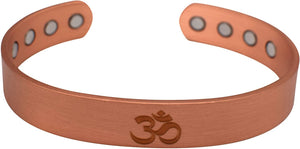 OM Pure Copper Bracelet 8pcs Strong Magnets for Men & Women Gift Bag (12.5mm)-menswallet