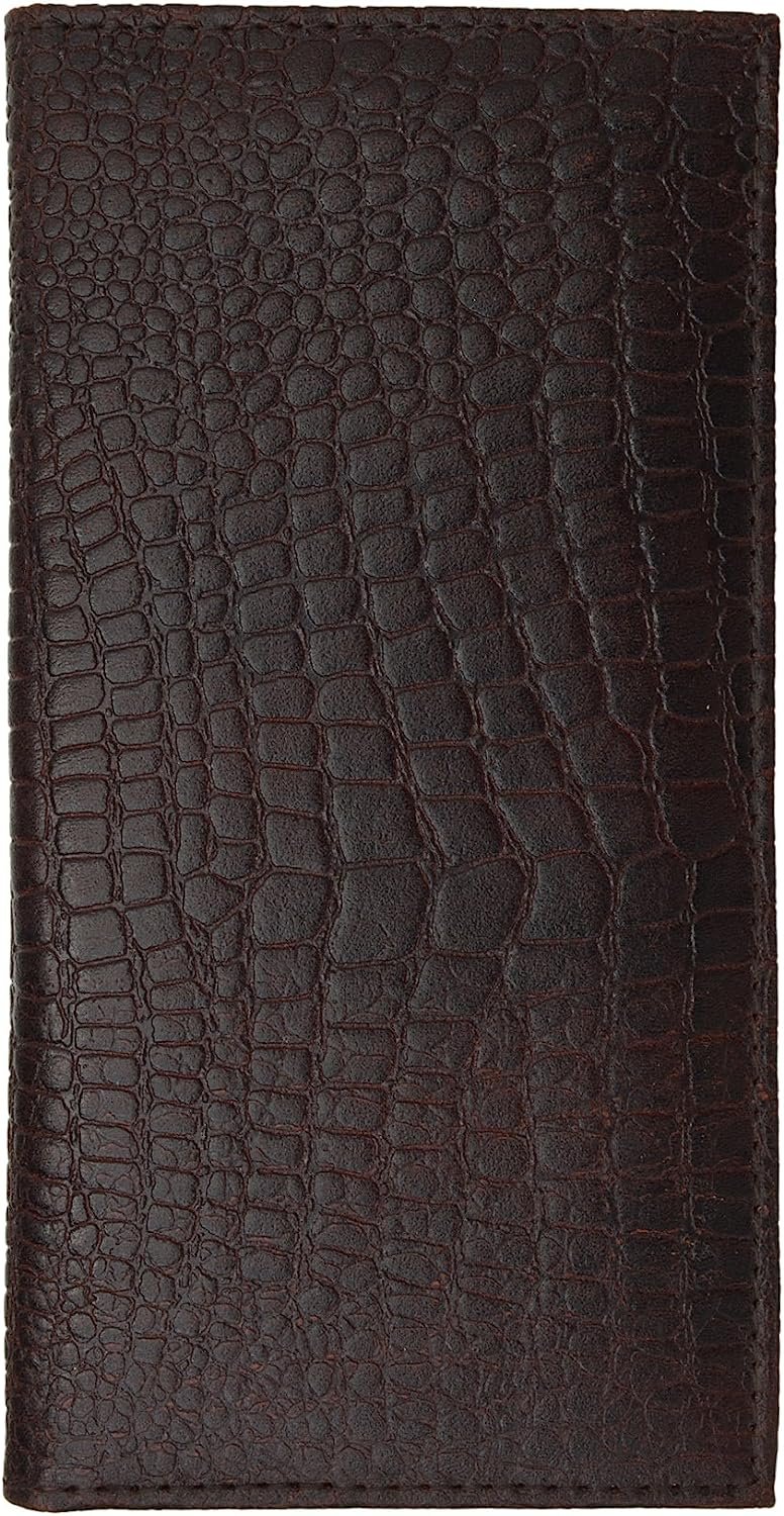 Marshal Leather Basic Checkbook Cover Case #156 (Black with snap)