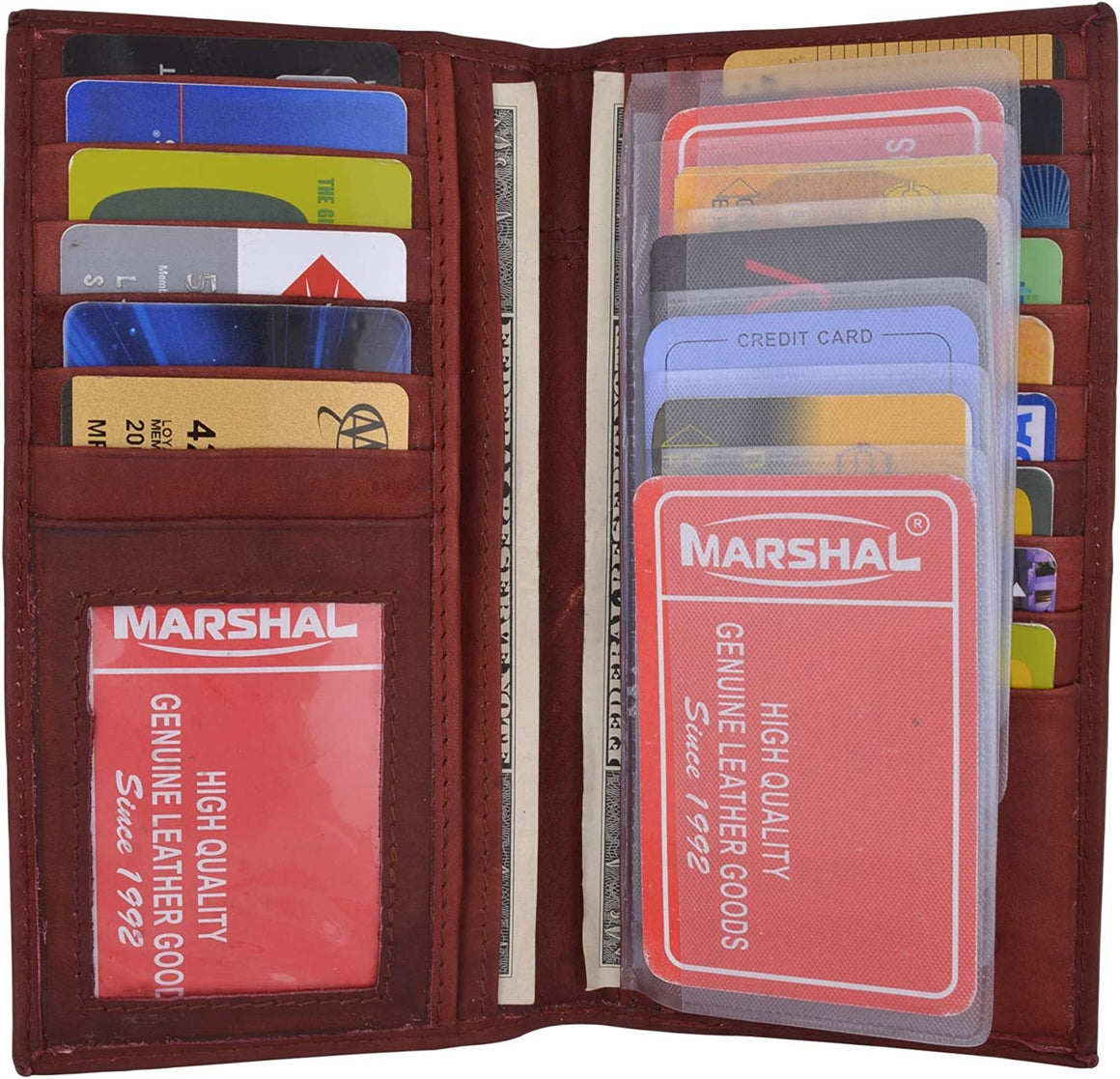 Marshal Ladies Checkbook Wallet and Credit card Holder with Id Window-menswallet