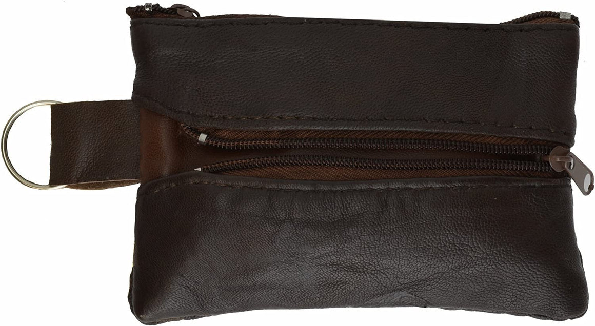 Genuine Soft Leather Change Purse with Zipped Closure
