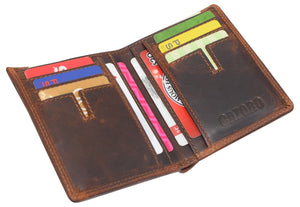 Wallets Leather Bifold Wallet Slim Vintage Credit Card ID Holder Minimalist-menswallet