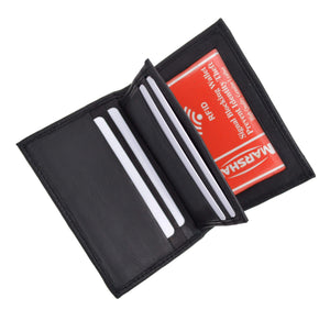 Men's RFID Blocking Soft Premium Leather Center Flap Credit Card ID Holder Bifold Wallet RFIDP155-menswallet