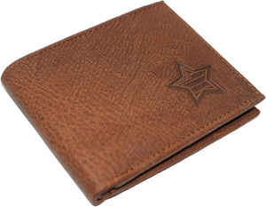 Marshal USA Star RFID Blocking Real Leather Bifold Trifold Wallet for Men (Bifold)-menswallet