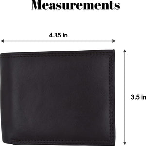 Swiss Marshall Men's RFID Blocking Premium Leather Bifold Multi-Card Compact Center Flip Wallet-menswallet
