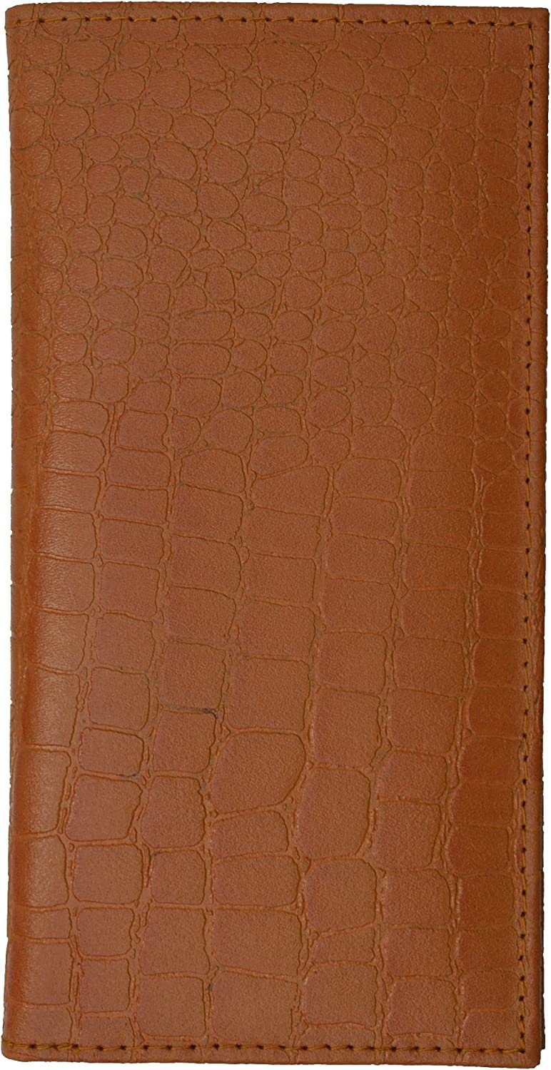 Marshal Genuine Leather Slim Crocodile Checkbook Cover-menswallet