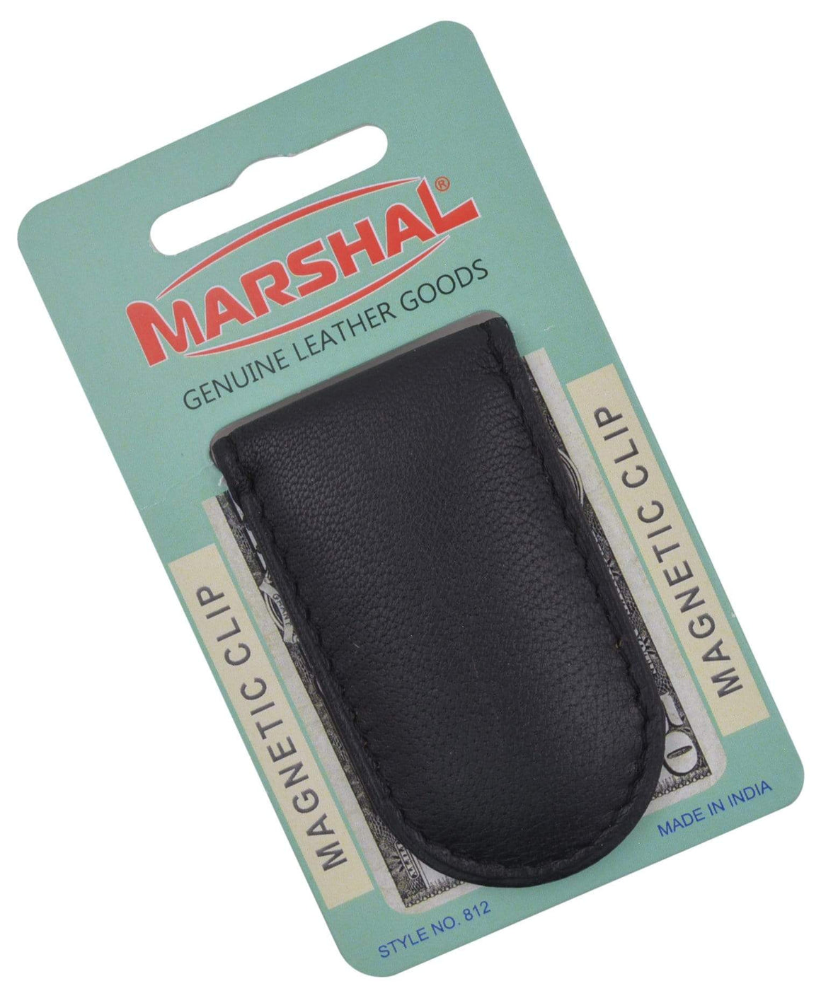 Men's Slim Magnetic Money Clip Genuine Leather Business Card Holder-menswallet