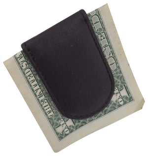 Men's Slim Magnetic Money Clip Genuine Leather Business Card Holder-menswallet