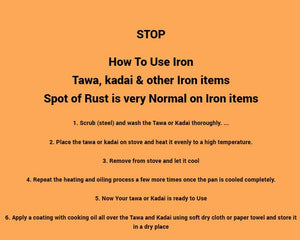 11 Inch Indian Pure Iron Loha Kadhai Deep Frying Pan Kadhai For Frying, Cooking by Marshal-menswallet