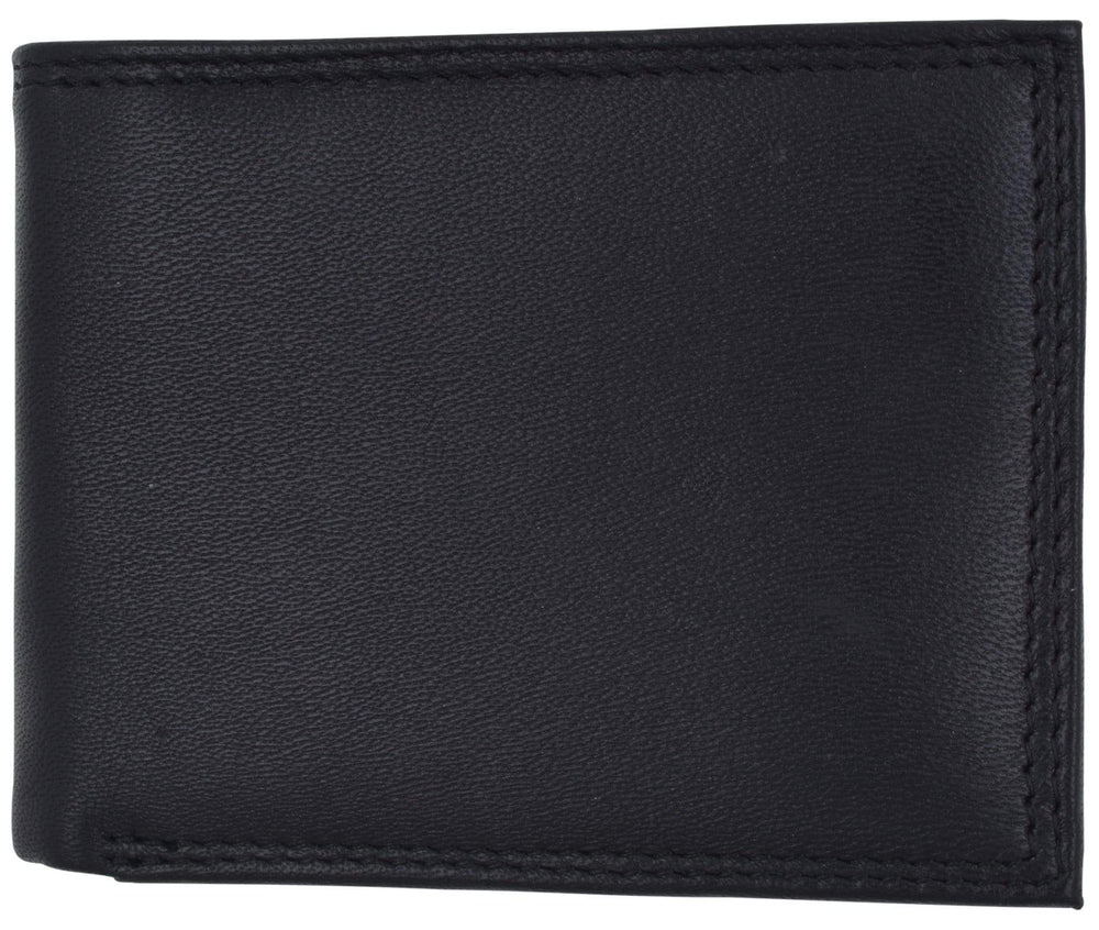 Men's Slim Bifold RFID Blocking Premium Genuine Leather Credit Card ID ...