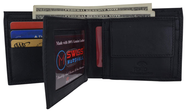 Portafoglio Marshal Portafoglio Uomo In Vera Pelle, Stile Bifold - Foto 8